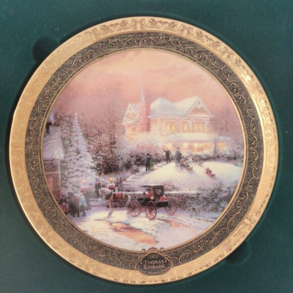 Thomas Kinkade Victorian Christmas II 2001 Braford Exchange Collectors Plate - Picture 2 of 9